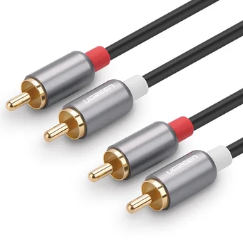 AV146 2RCA dublu Lotus capul cablu audio Două pe două linii de semnal Audio amplificator cablu scut de Metal conector placat cu aur