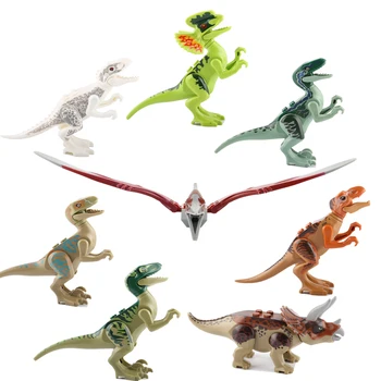 Bela 8pcs/lot Dinozauri Din Jurassic World Blocuri Mini Cărămizi Figurine Copii Jucarii pentru Copii Juguetes Compatibil cu legoeINGly