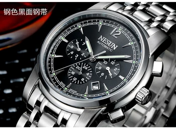 Brand de lux NESUN Elveția Ceas Barbati Automatic Mecanic Ceasuri relogio masculino Luminos Multifunctional ceas N9801-1