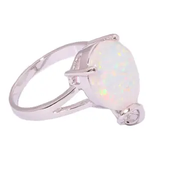 CiNily Creat Alb Opal de Foc Cubic Zirconia Placat cu Argint Inel de en-Gros de vânzare cu Amănuntul Noi pentru Femei Bijuterii Inel Marimea 6 7 8 9 OJ8857