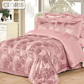 CLORIS Fierbinte Vinde Lenjerii de pat Bumbac de Înaltă Calitate, Seturi de lenjerie de pat de Lux Satin foaie Nou Designer de Moda Jacquard Carpetă Acopere Stabilit