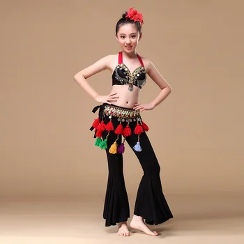 Copiii Burtă De Dans American Stil Tribal Fete Pentru Dans Pantaloni Evazate Pantaloni De Yoga Pentru Copii Belly Dance Pantaloni