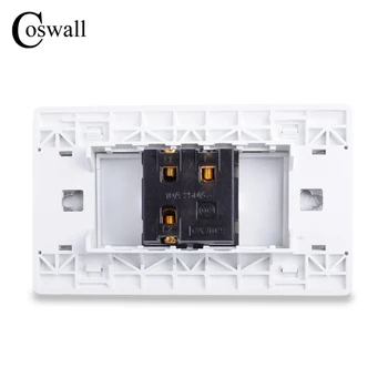COSWALL Stil Simplu 1 Banda 2 Mod Buton Comutator de Perete Interruptor Culoare Alb intrerupator 114*70mm AC 110~250V C30-118-101