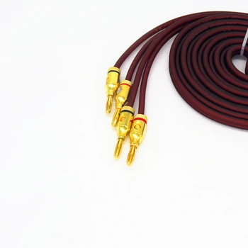 Cupru fără oxigen 99.99% Cablu difuzor amplificator de Putere de conexiune Difuzor Audio Cabluri de 1,5 m 2m 3m 5m Stereo Banana prize Cablu
