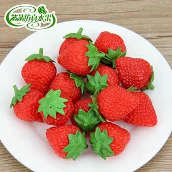 De mare artificială de căpșuni modelul pvc false fructe capsuni recuzită mici de fructe capsuni decor elemente de recuzită