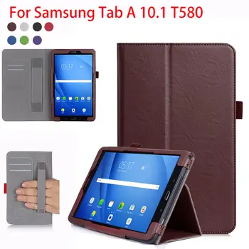 De înaltă Calitate PU Piele Caz Pentru Samsung Galaxy Tab Un A6 10.1 2016 T580 SM-T585 T580N Cazuri Acoperi Tablet Suport de Mână Shell Funda