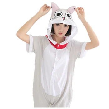 Desene animate Anime Chi ' s Sweet Home Cosplay Costum Salopeta de Vara cu Maneci Scurte Animale Brânză Cat Pijamale Pijamale Onesie Pijamale