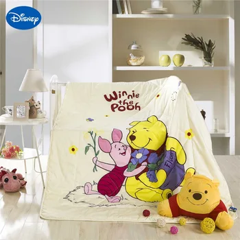 Desene animate Disney Winnie the Pooh, Piglet Plapuma de Vară Cuvertură Pat Cuvertura de pat Bumbac, lenjerie de Pat Single Twin Queen-Size Moale Bej