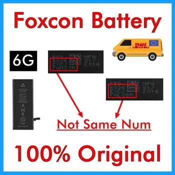 DHL, UPS 50pcs/lot Foxcon Fabrica de Baterie pentru iPhone 6 6G 1810mAh 3.82 V 0 a ciclului Original, Autentic
