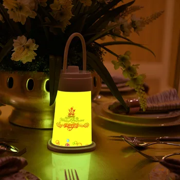 Dimmerable Atmosfera Felinar de Iluminat Interior 19 LED Reîncărcabilă Decor Acasă Portabil Lampă de Masă USB LED Lumina de Noapte