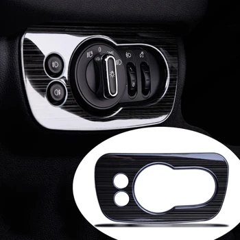 Din Oțel Inoxidabil negru Faruri Masina Panou Comutator Cadru Autocolant Trim Caz Decor Pentru BMW Mini Cooper Clubman F54 Auto-styling