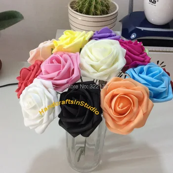 Diverse Culori False Flori De Trandafiri 100 Stem Artificiale Florale De Nunta Consumabile Pentru Buchet De Mireasa Nunta Decoratiuni Florale