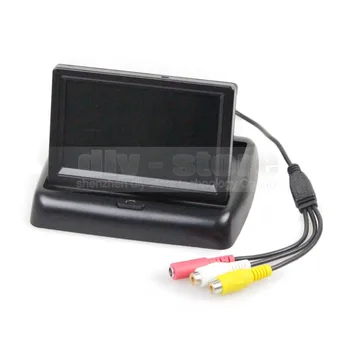 DIYSECUR Wireless Pliabil de 4.3 inch LCD Monitor Auto + rezistent la apa European de Înmatriculare Auto Cadru retrovizoare Camera de Rezervă