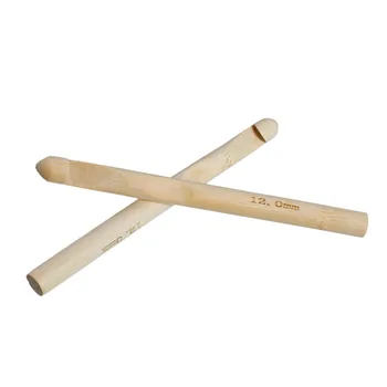 DoreenBeads Naturale de Bambus Croșetat Cârlig de Tricotat Ace de Meserii DIY Accesorii 12mm 15cm(5 7/8