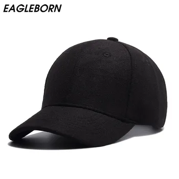 EAGLEBORN en-Gros de Culoare Solidă Mens de Iarnă Șepci de Baseball pentru Brand Os Snapback Casquette De Șapcă de Baseball Pentru bărbați Adulți femei