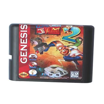 Earth Worm Jim 2 16 biți MD Carte de Joc Pentru Sega Mega Drive Pentru Genesis