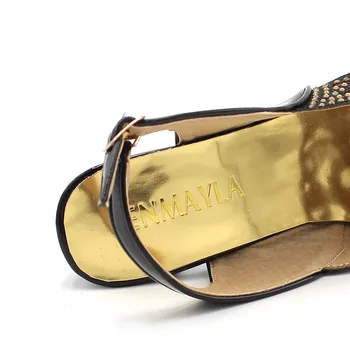 ENMAYLA Vara Cristal Slip-on Tocuri Indesata Sandale Femei Clasic Peep Toe Tocuri inalte Pompe sunt Proiectate Pentru Femei Pantofi Mărimea 34-47