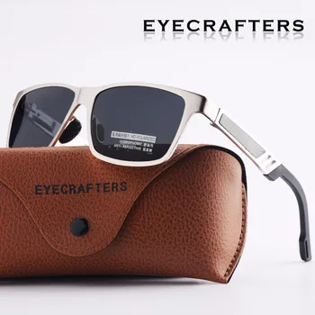 Eyecrafters Maro Designer de Bărbați Aluminiu Polarizat ochelari de Soare Barbati de Conducere Oglindă Ochelari de Soare Retro de Epocă Pătrat Ochelari