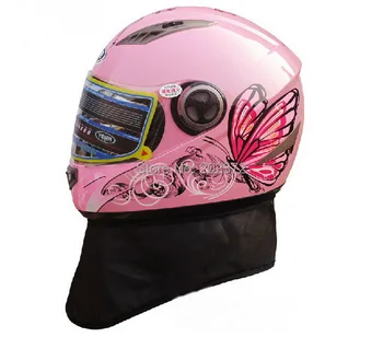 Femei roz fluture fata complet casca Motocicleta, Turbo Motocicleta de motocross 827 cavaler de Curse căști de protecție,vinde Fierbinte