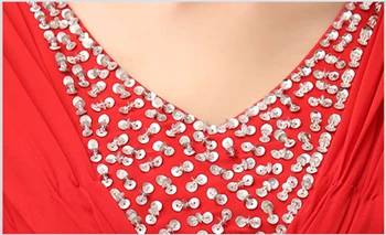 Femeile 2018 noi sosesc v gât covorul rosu rochii de seara plus size formal rochie din șifon, cu mâneci capac H2258