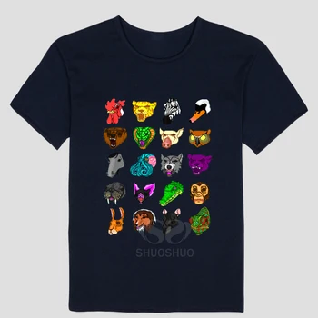 Hotline Miami Animal joc monștri tema, bărbați și femei, cu maneci scurte T-shirt