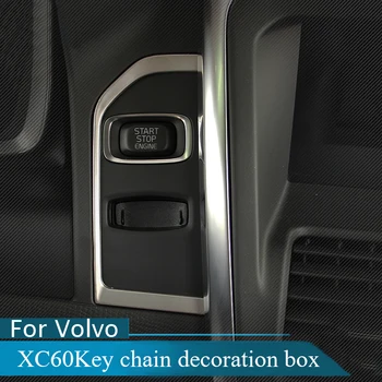 Interiorul masinii dispozitiv de Aprindere decor panoul de gaură de Cheie paiete tapiterie din oțel Inoxidabil, benzi styling Auto 3D autocolant pentru volvo xc60