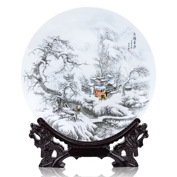 Jingdezhen Ceramică Chineză Antică Oamenii poveste de Dragoste de Trei KingdomsPlate Portelan Farfurie Decorativa distanța liniară între Pentru Living Hotel