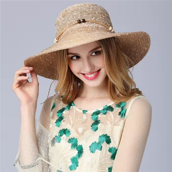 Jinjin.QC Moda pentru Femei Palarie de Soare pentru Femei Floare de Design Pliabil Pălărie de Vară Plaja Vintage Capac Solid Pălării de Paie Picătură de Transport maritim