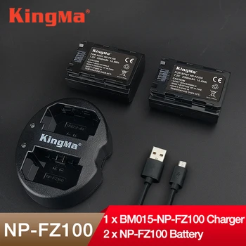 KingMa np fz100 baterie NP-FZ100 2 buc 1BUC baterie dual incarcator pentru SONY ILCE-9 A7m3 a7r3 A9 7RM3 micro camera single