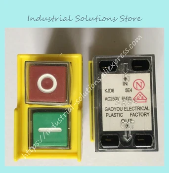 KJD6 5E4 rezistent la apa buton AC 250V, 6A Văzut Cutter Detalia Pe Off Switch-uri de Control Box Switch-uri Cutter Văzut Mașina Electrmagnet