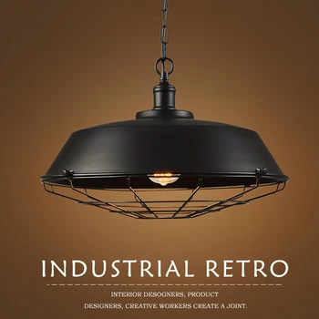 Lampă cu Led-uri Loft Vintage industriale pandantiv lumina pentru Restaurant/Cafenea/Bar/Home Deosebit de creativ lampa Lanț Pandantiv Lampă Neagră/Rugina