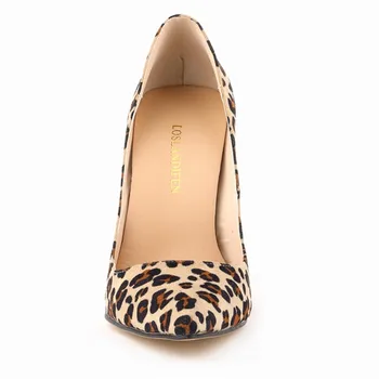 LOSLANDIFEN 11cm Stiletto Sexy Femei Pompe de Leopard de Culoare a Subliniat Toe Pantofi de damă EUR42 Transport Gratuit Design Clasic Club Zapato