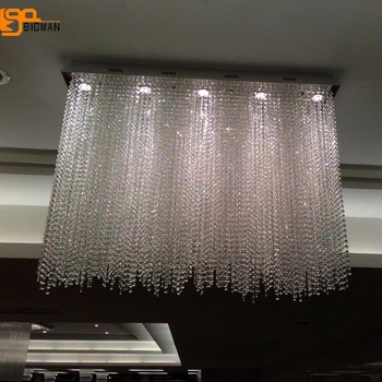 Lux design dreptunghiular candelabru de cristal living modern kroonluchter lamparas de cristal de lumină LED, lungime 80cm