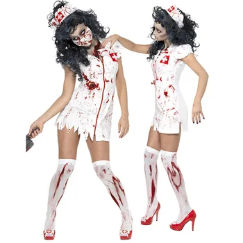 Mai nou Adult Zdrențuită Infricosator de Sexy Costum de Mumie Costumele zombie halloween costume de sânge asistenta Sexy costume pentru femei cosplay