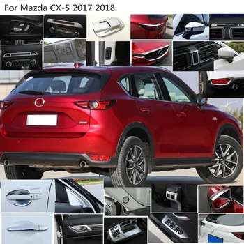 Masina ABS chrome / fibră de carbon Comutator de ventilație de evacuare Mijloc aer condiționat panoul de Control trim cadru 2 buc Pentru Mazda CX-5 2017 2018