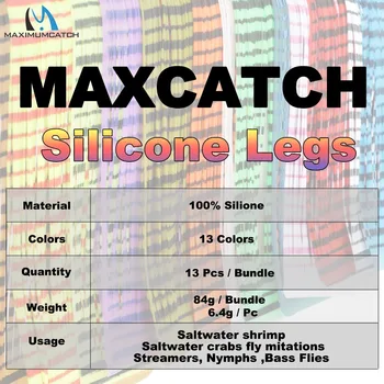 Maximumcatch 13pcs/lot Silicon Pescuit Fuste Fly Tying Picioarele Blocate Culori Flutter