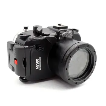 Meikon 40M/130FT aparat de Fotografiat Subacvatic, rezistent la apa de Locuințe Caz Greu pentru Sony A5100 Obiectiv 16-50mm + 67mm Filtru Roșu