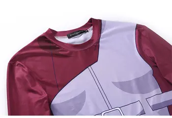 Mens 2016 Maneca Lunga Brand T Camasa de Desene animate Gaara Bărbați T-Shirt de Compresie Amuzant Tricou Masculin Slim Fit Tricouri Camisetas 3D Hombre