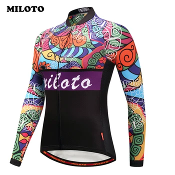 Miloto Pro Echipa de Iarnă, Ciclism Jersey Femei de Curse Sport Biciclete Imbracaminte Thermal Fleece cu Maneci Lungi Windproof Biciclete MTB Jersey