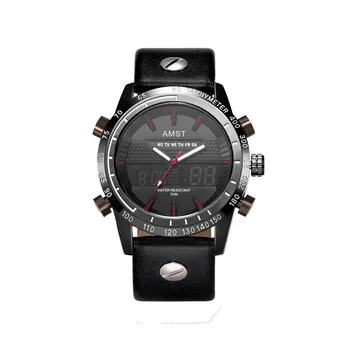 Moda masculină Sport Militare Ceasuri de mana 2017 Nou AMST Ceasuri Barbati Brand de Lux cu LED-uri impermeabil Digital Analog Cuarț Ceasuri