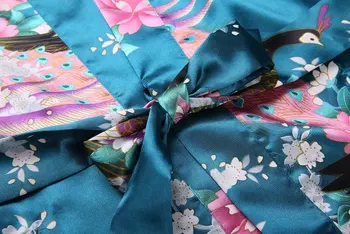 New Sosire Drak Verde Femei Raionul Kimono Yukata Rochie de domnisoara de Onoare la Nunta Halat, camasa de noapte, Pijamale de Flori S M L XL XXL XXXL ZS013