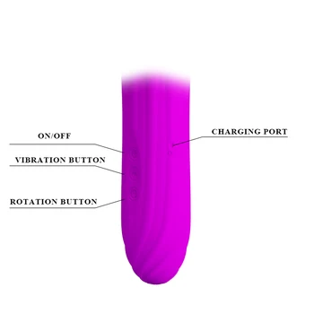 Noi de dragoste Destul de 12 viteza vibrator și 4 funcția de rotație în sus și în jos G-spot vibrator corp masaj jucarii sexuale pentru femei