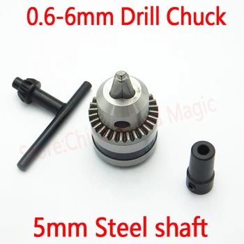 Noi Drill Chuck 0.6-6mm Muntele B10 Conica cu 5mm Conector Tija Arborelui Motorului Cheie Cheie Instrumente de Putere