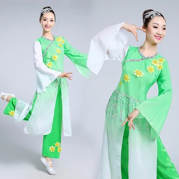 Noi Yangko Dans Costum de Iasomie Costum Național Clasice Umbrela Dans Populară Chineză spectacol de Dans Costume pentru Femei