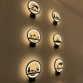 Nordic moderne 15W led lampă de perete pentru casa living dormitor studiu acrilica de perete de lumină lampă de noptieră personalitate lampă de perete