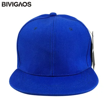Noua Moda Unisex Culoare Pură Margine Plat Dans Pălărie Hiphop Pălării Hip hop Pac Gol Șepci de Baseball Pentru Bărbați, Femei Snapbacks Reglabil