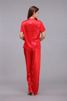 Nouă Femei Camasa De Noapte, Pijama Set Rosu Cu Maneci Scurte Set De Pijamale De Înaltă Calitate Moale Pijamale Transport Gratuit
