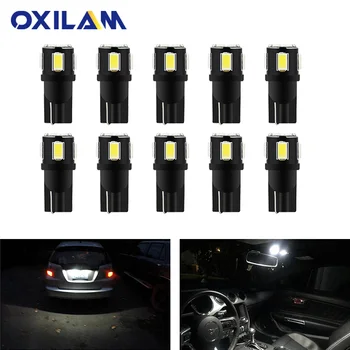 OXILAM 10buc T10 W5W 194 168 Bec LED Dom Lectură de Înmatriculare Lumini Portbagaj Lampa de Semnalizare de Interior Fulger pentru VW, Seat, Peugeot