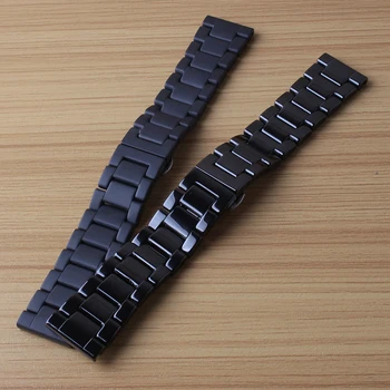 Pentru Samsung Gear S2/S3 watchband ceramice de calitate ceas curea 20mm 22mm lux brățară de metal negru mat moda fluture incuietoare