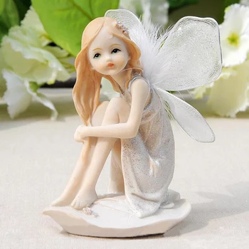 Q-slava Îngerilor cadouri rășină înger zână decor nunta Alb dulce Înger acasă decorare Masina Decor Fată Frumoasă Europene